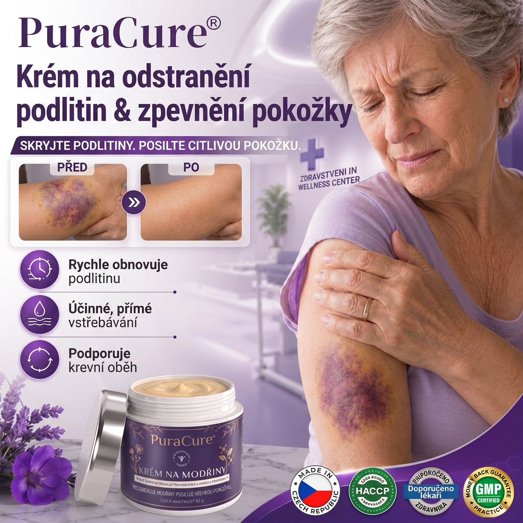 🪻 100 000+ PRODANÝCH KUSŮ 💁‍♀️ – PuraCure® Krém na modřiny a posílení pokožky