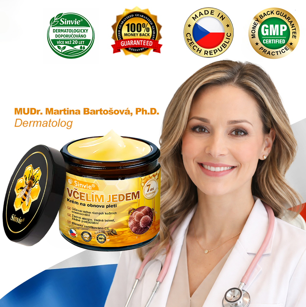 ✅Doporučení dermatologa 🐝 ✨Sinvie® Krém na obnovu pleti s včelím jedem 🔥 Český vývoj, výroba a dodávka v České republice