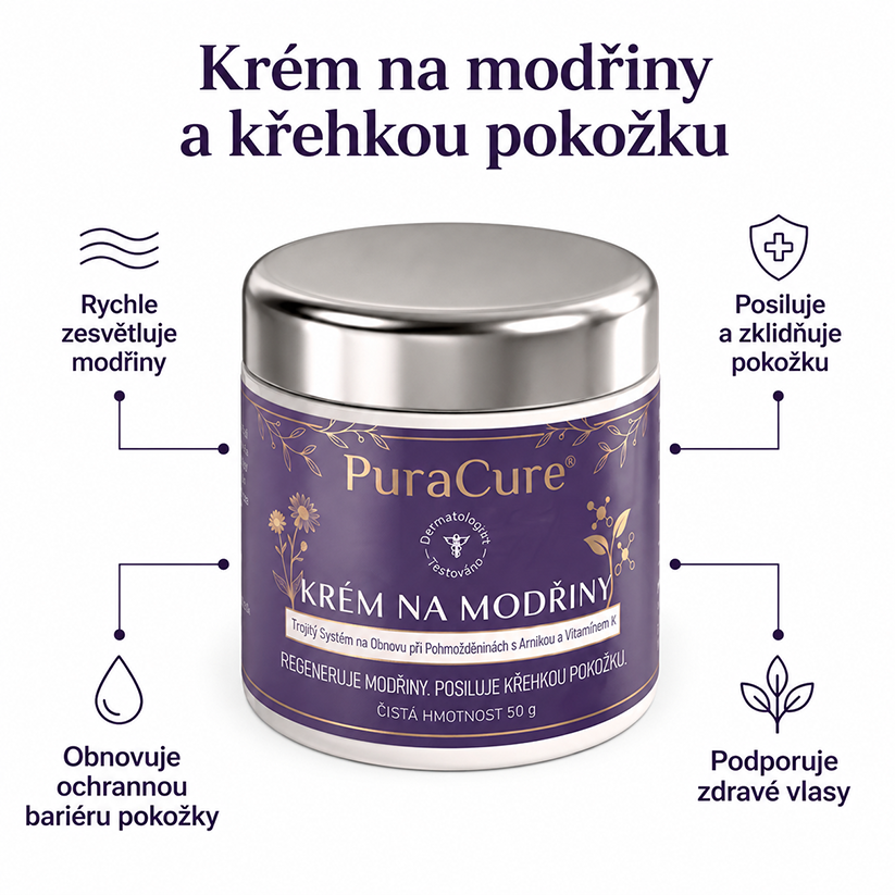 🪻 100 000+ PRODANÝCH KUSŮ 💁‍♀️ – PuraCure® Krém na modřiny a posílení pokožky